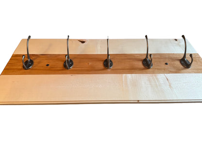 Handcrafted 5-Hook Wall Mount Hanger